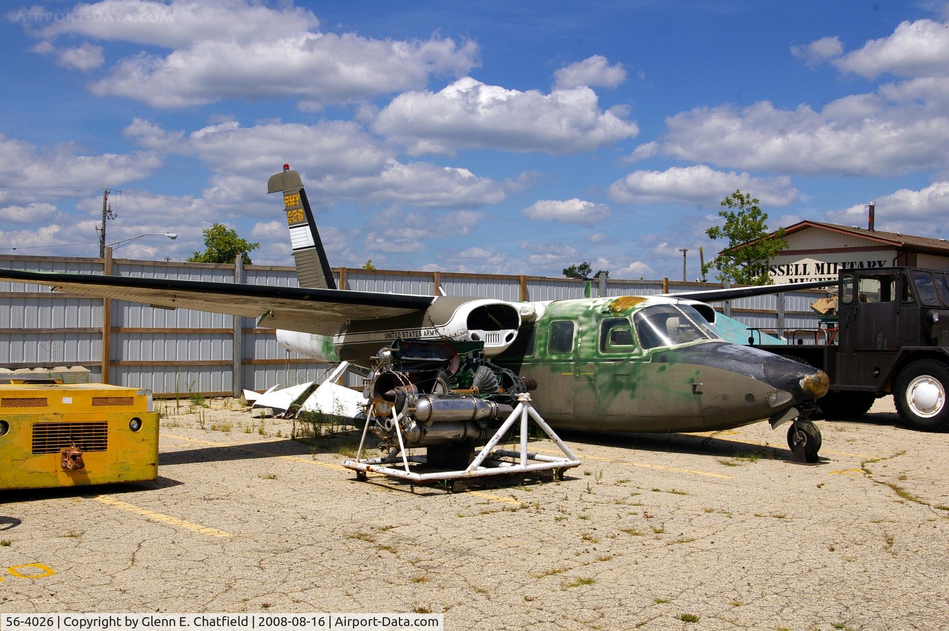 56-4026, 1956 Aero Commander U-9C (L-26C) C/N 680-344-36, At the Russell Military Museum, Russell, IL