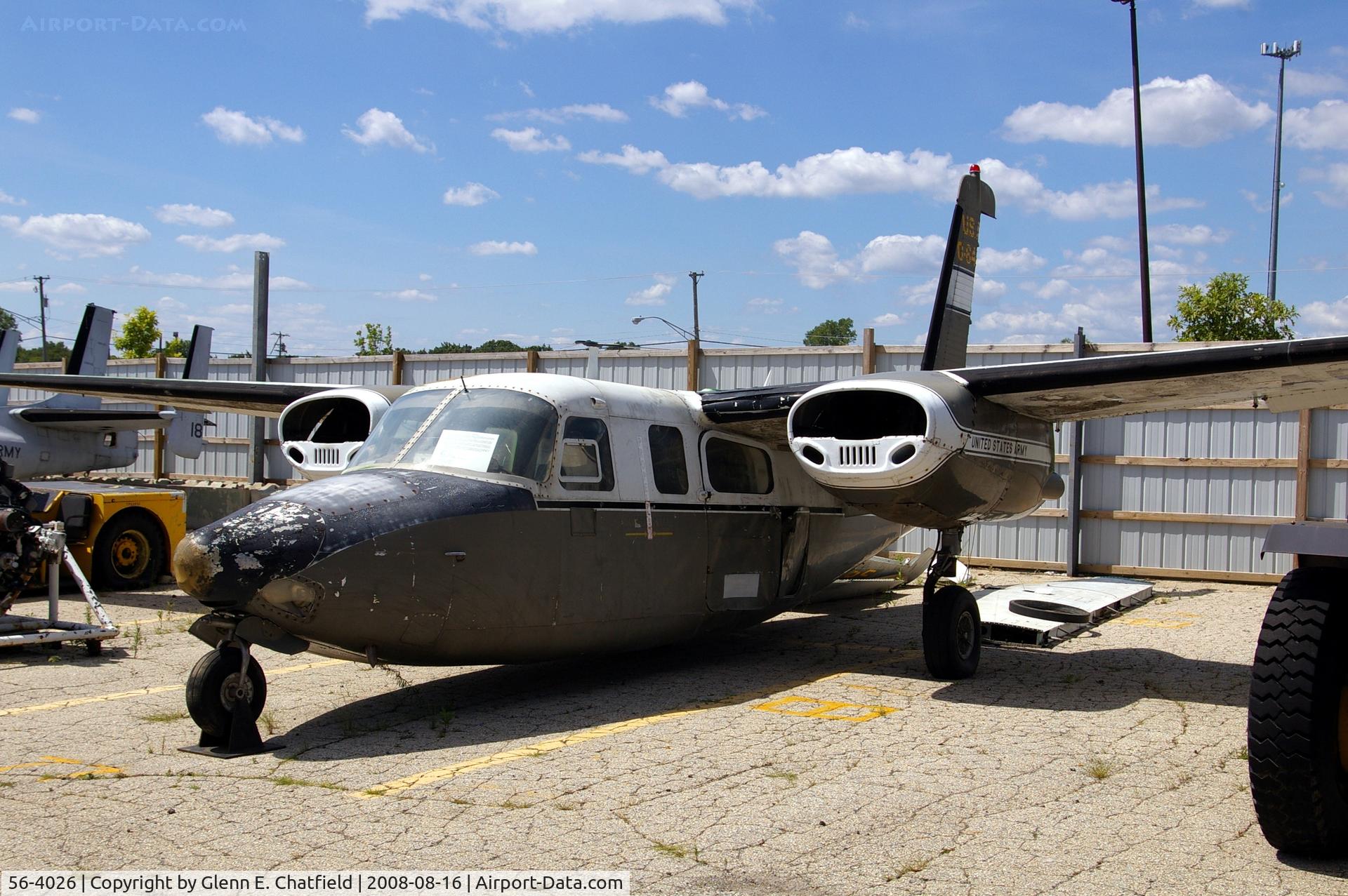 56-4026, 1956 Aero Commander U-9C (L-26C) C/N 680-344-36, At the Russell Military Museum, Russell, IL