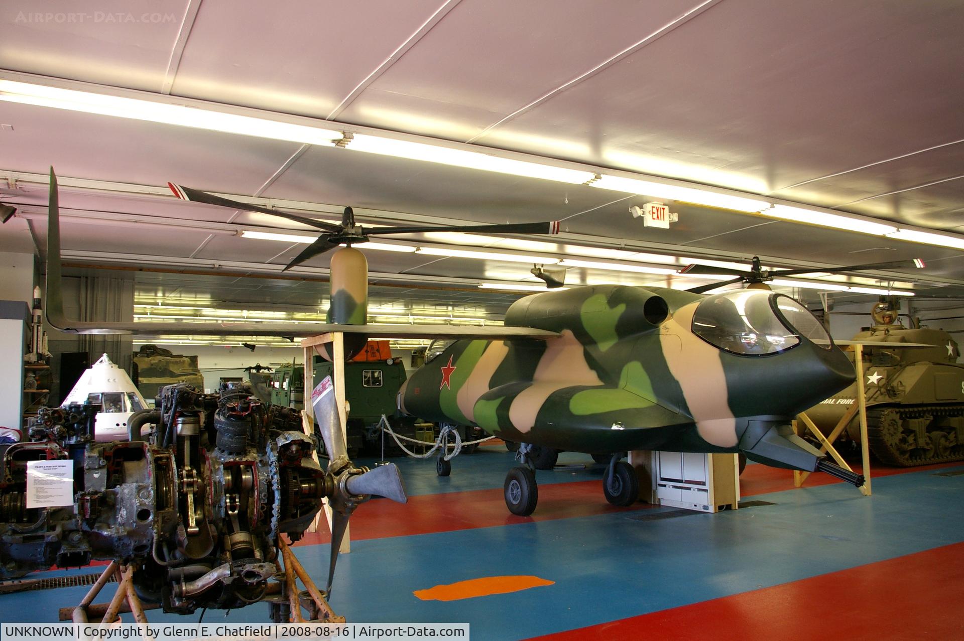 UNKNOWN, , Mock-up of a Russian tilt-rotor prototype - never built.  At the Russell Military Museum, IL