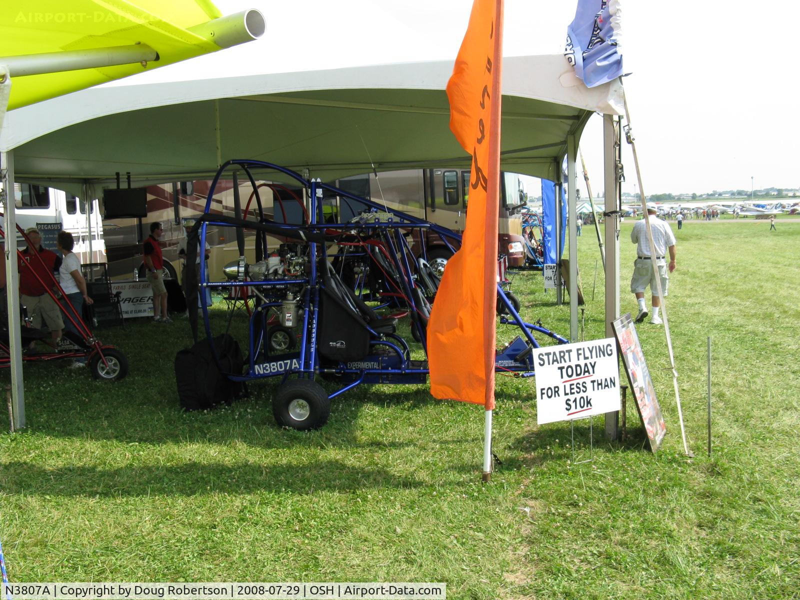 N3807A, 2007 Powrachute Corp AIRWOLF C/N A-090-ULS, 2007 Powrachute AIRWOLF, Rotax 912ULS 100 Hp powered parachute