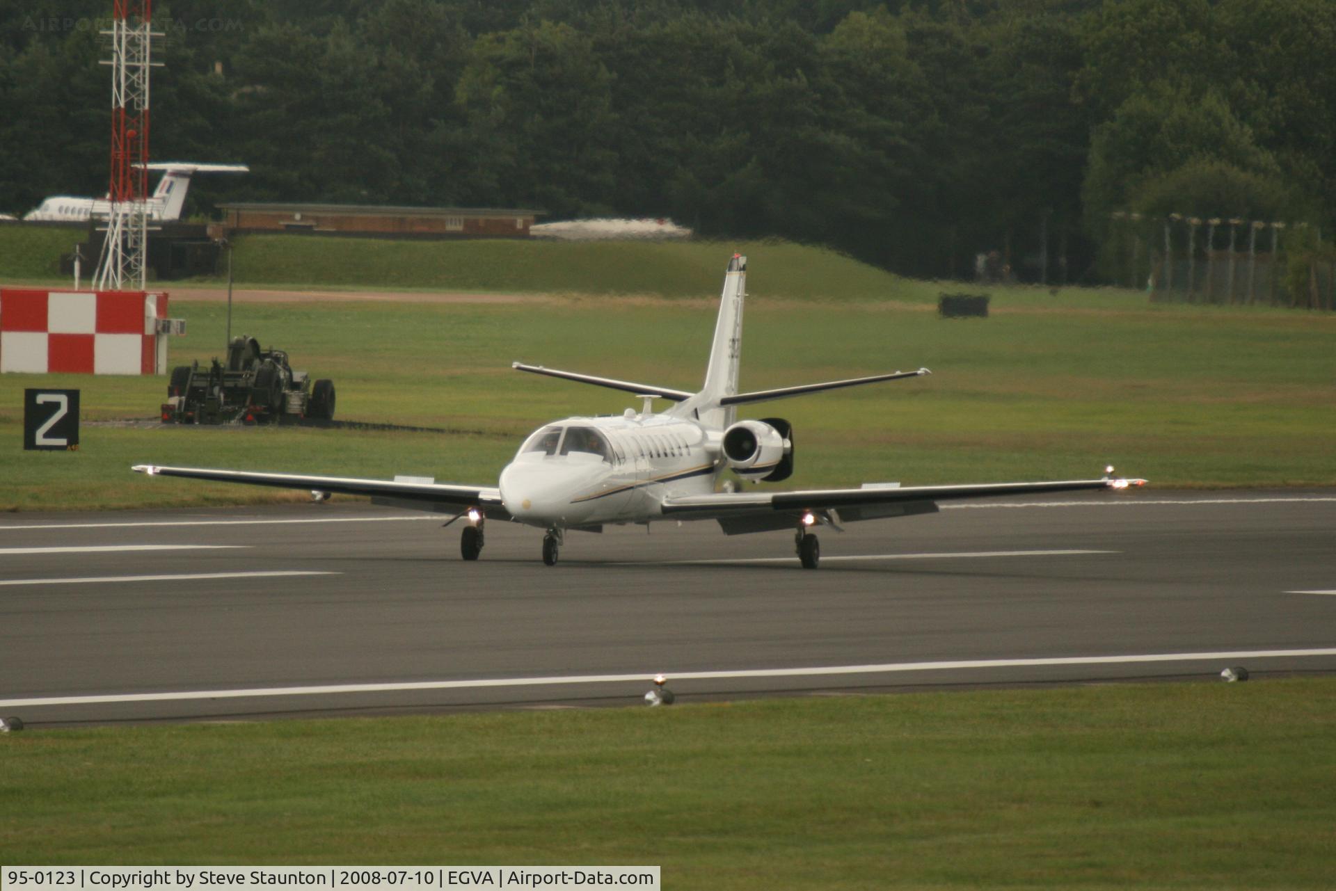 95-0123, 1995 Cessna UC-35A Citation Ultra C/N 560-0387, Taken at the Royal International Air Tattoo 2008 during arrivals and departures (show days cancelled due to bad weather)