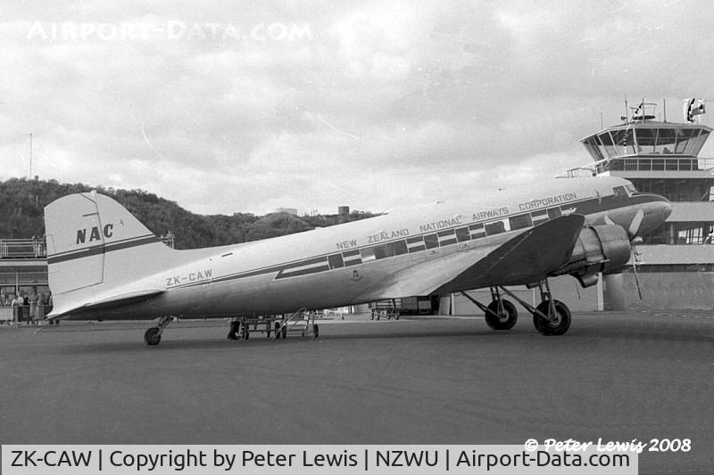 ZK-CAW, 1943 Douglas DC-3 C/N 18923, NZ National Airways Corp., Wellington - 1966