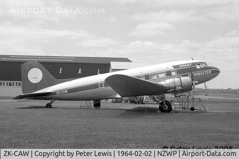 ZK-CAW, 1943 Douglas DC-3 C/N 18923, South Pacific Airlines of NZ Ltd., Auckland