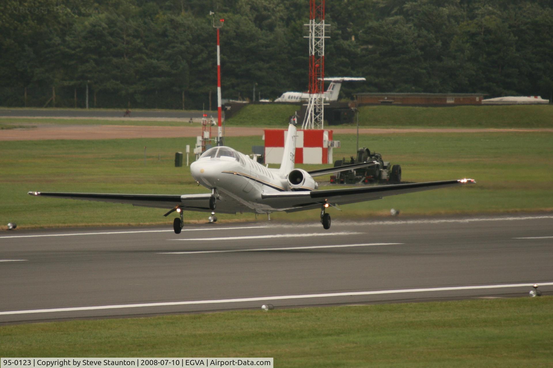 95-0123, 1995 Cessna UC-35A Citation Ultra C/N 560-0387, Taken at the Royal International Air Tattoo 2008 during arrivals and departures (show days cancelled due to bad weather)