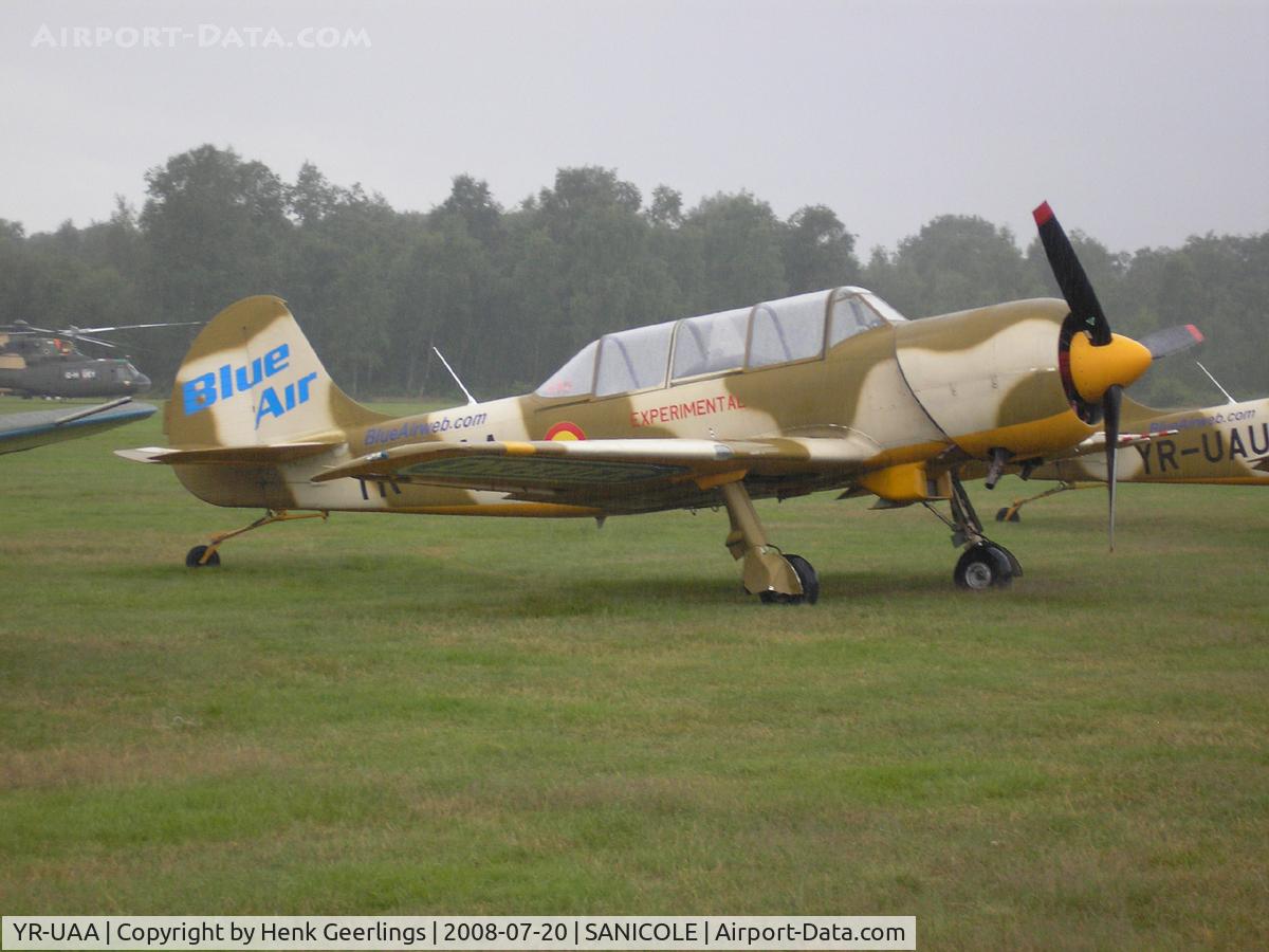 YR-UAA, 2005 Yakovlev (Aerostar) Yak-52TW C/N 0512604, Sanicole Airshow - Belgium, 20 Jul 08 , Iacarri Arobati Romenie Team
