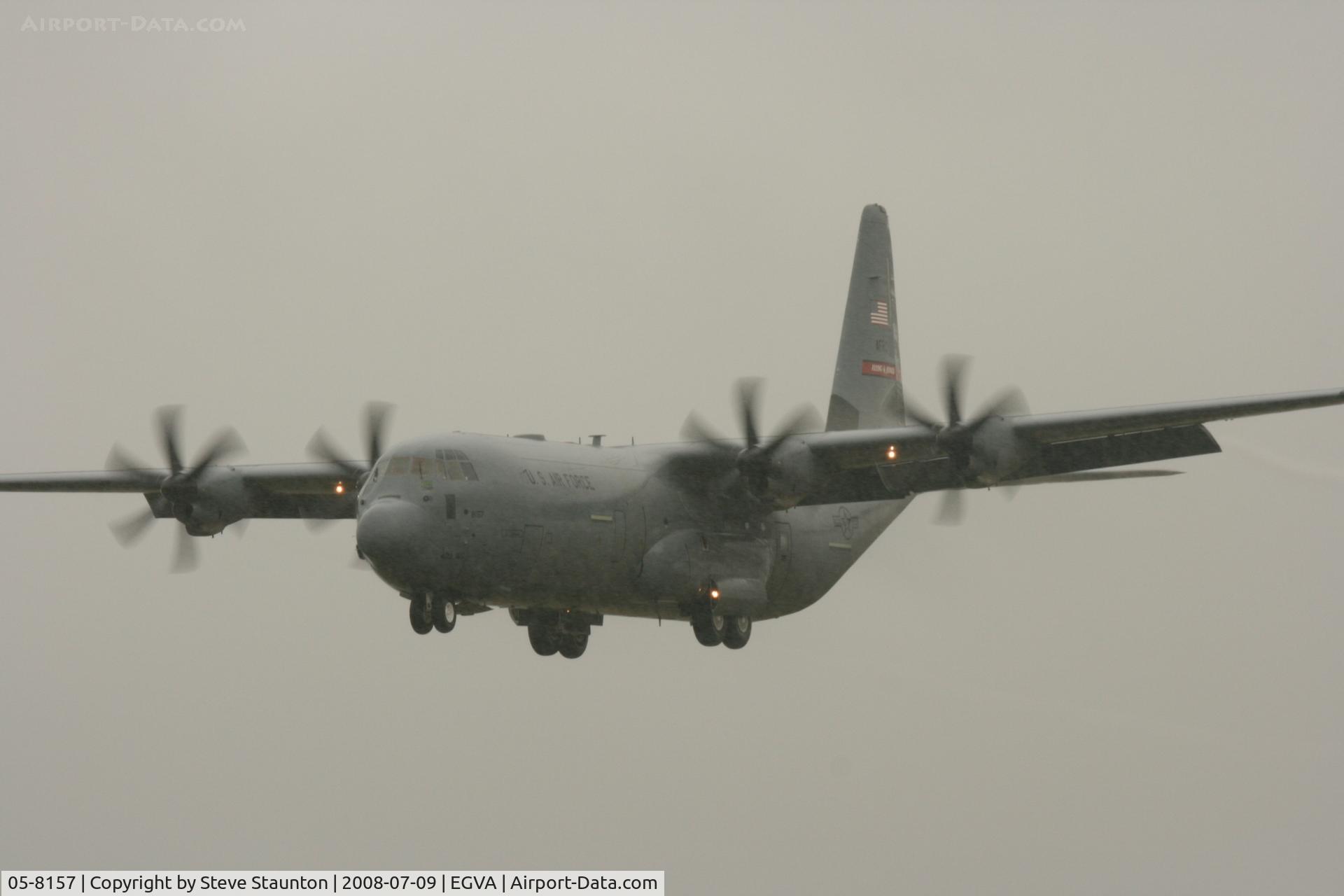 05-8157, 2005 Lockheed Martin C-130J-30 Super Hercules C/N 382-5570, Taken at the Royal International Air Tattoo 2008 during arrivals and departures (show days cancelled due to bad weather)