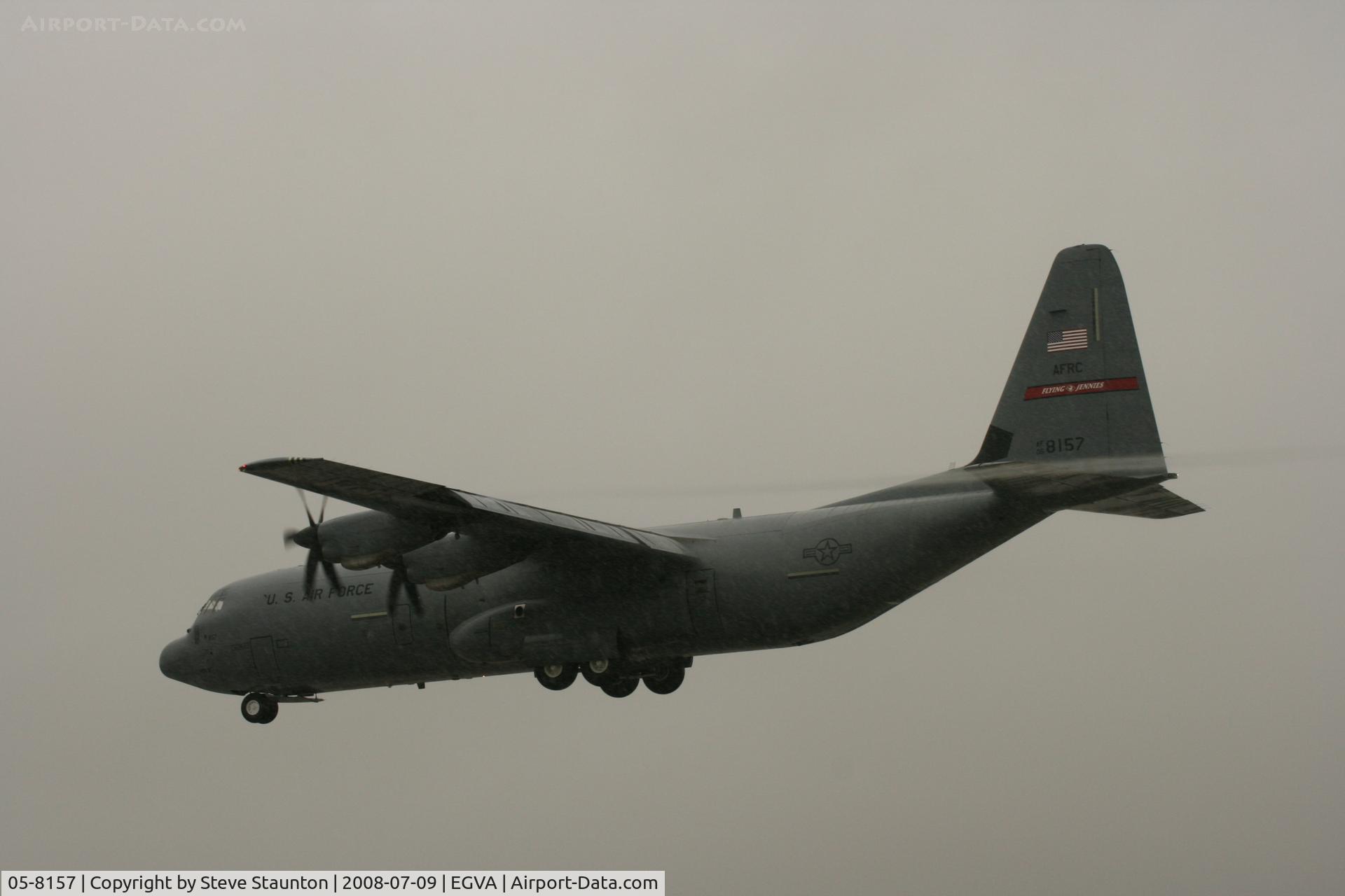 05-8157, 2005 Lockheed Martin C-130J-30 Super Hercules C/N 382-5570, Taken at the Royal International Air Tattoo 2008 during arrivals and departures (show days cancelled due to bad weather)