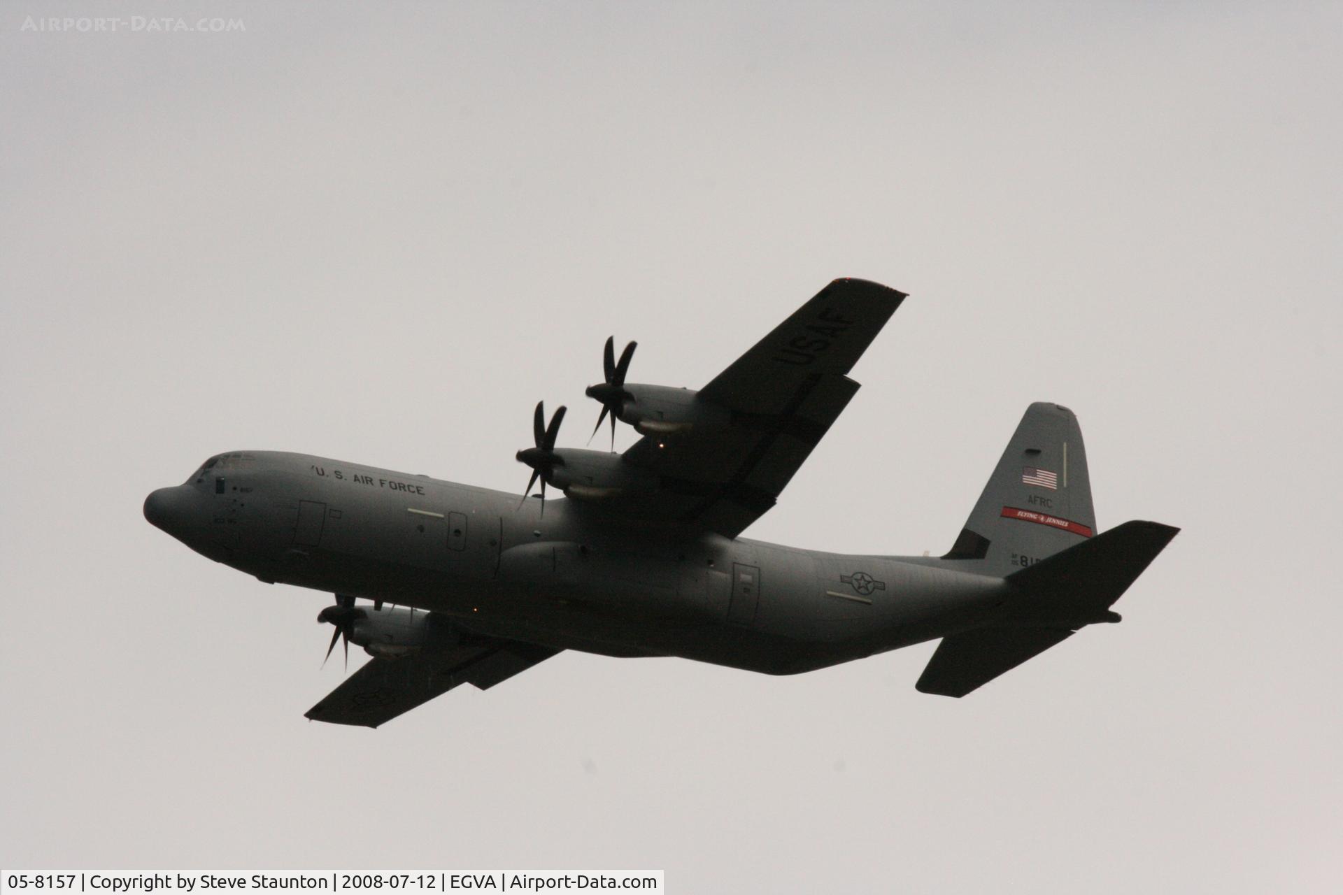 05-8157, 2005 Lockheed Martin C-130J-30 Super Hercules C/N 382-5570, Taken at the Royal International Air Tattoo 2008 during arrivals and departures (show days cancelled due to bad weather)