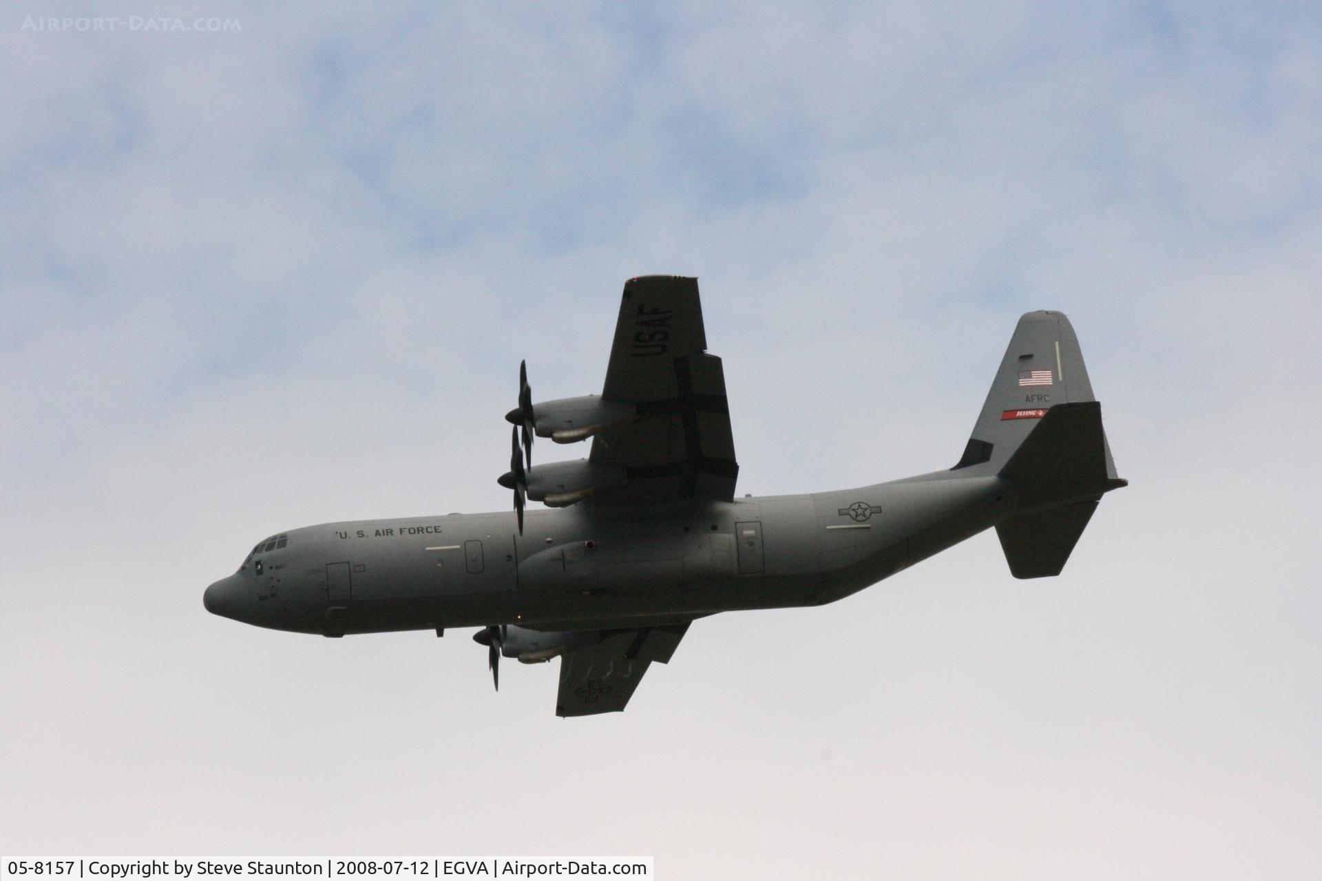 05-8157, 2005 Lockheed Martin C-130J-30 Super Hercules C/N 382-5570, Taken at the Royal International Air Tattoo 2008 during arrivals and departures (show days cancelled due to bad weather)
