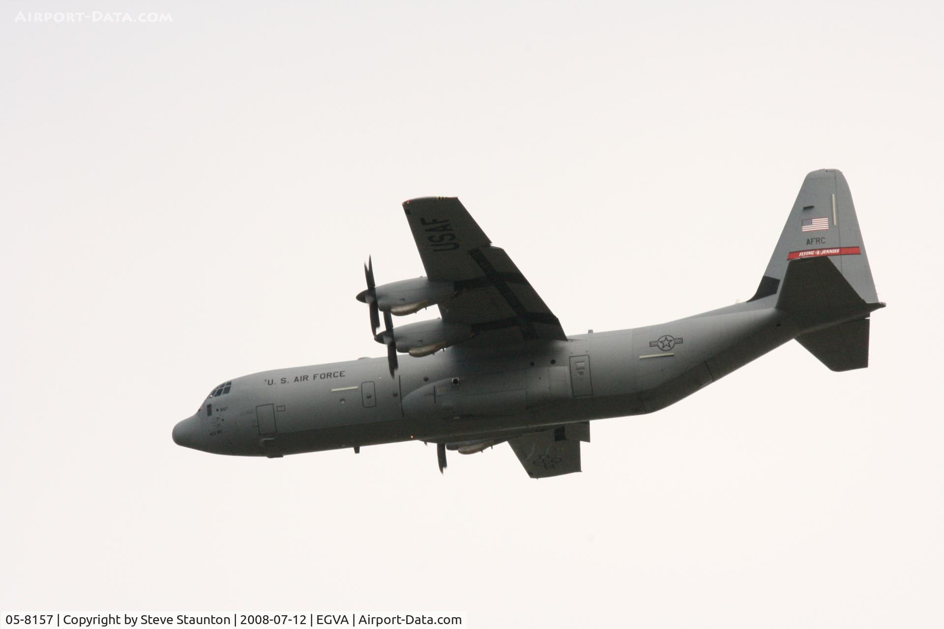 05-8157, 2005 Lockheed Martin C-130J-30 Super Hercules C/N 382-5570, Taken at the Royal International Air Tattoo 2008 during arrivals and departures (show days cancelled due to bad weather)