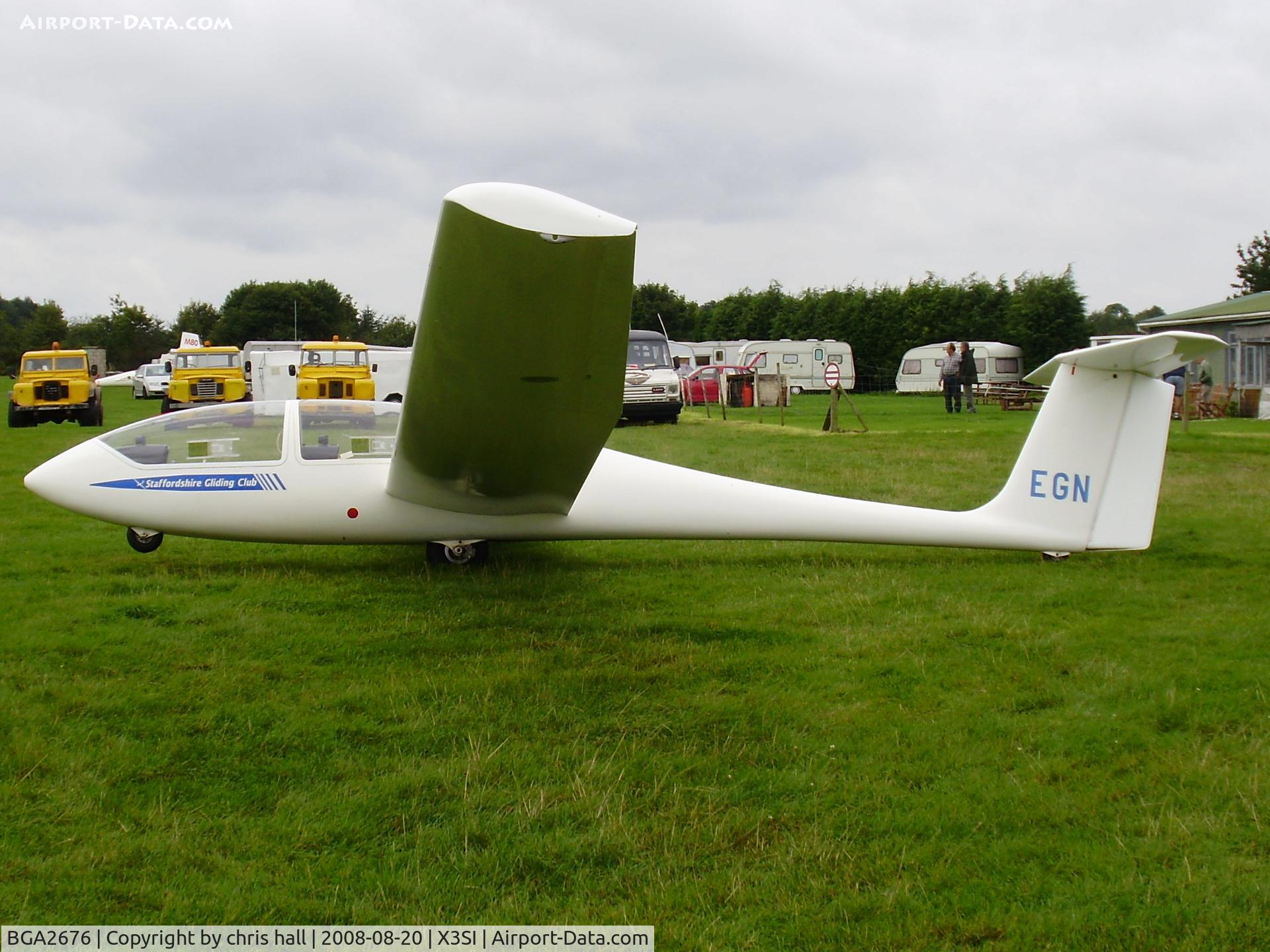 BGA2676, 1980 Grob G-103 Twin Astir II C/N 3542, Grob G-103 Twin II, EGN, Staffordshire Gliding Club, Seighford Airfield
