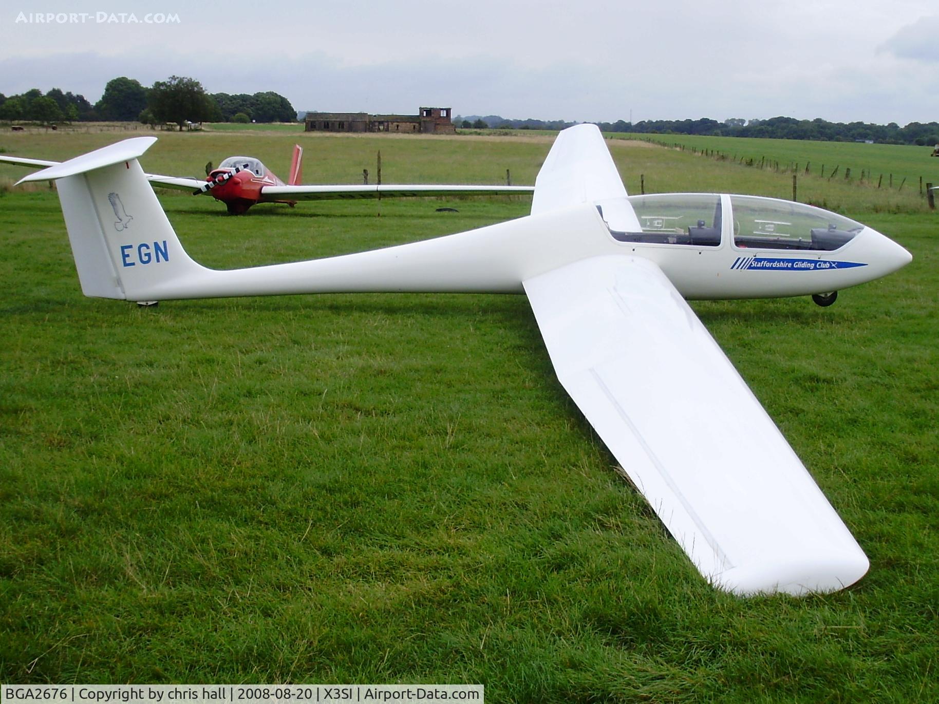 BGA2676, 1980 Grob G-103 Twin Astir II C/N 3542, Grob G-103 Twin II, Staffordshire Gliding Club, Seighford Airfield