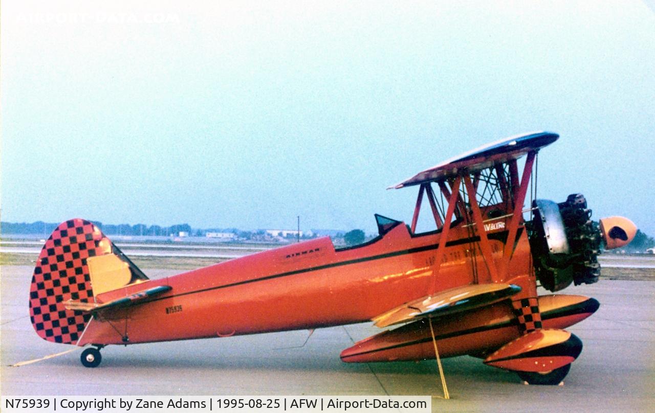 N75939, 1942 Boeing B75N1 C/N 75-1266, This aircraft flew around the world with a solo pilot in 2000
