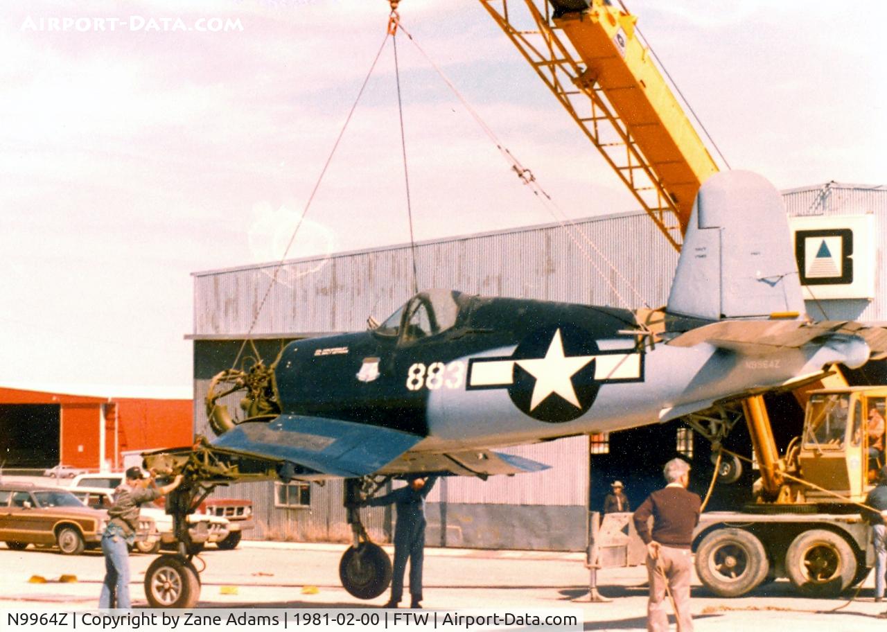 N9964Z, 1943 Goodyear FG-1D Corsair C/N 3729, CAF Corsair headed for LTV for rebuild