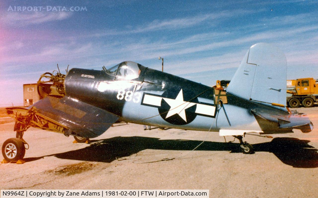N9964Z, 1943 Goodyear FG-1D Corsair C/N 3729, CAF Corsair headed to LTV for rebuild.