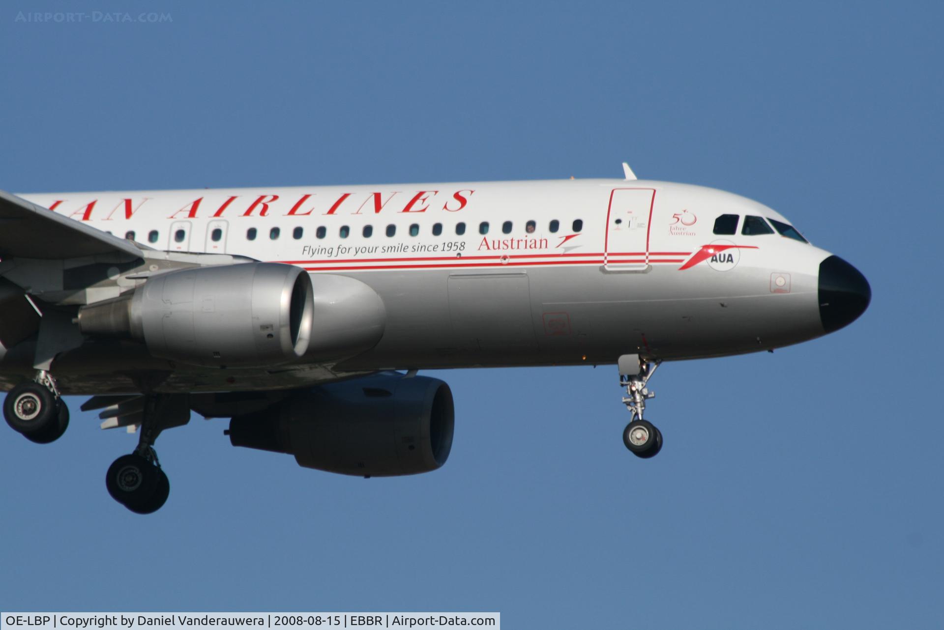 OE-LBP, 1998 Airbus A320-214 C/N 797, arrival of flight OS351 to rwy 02