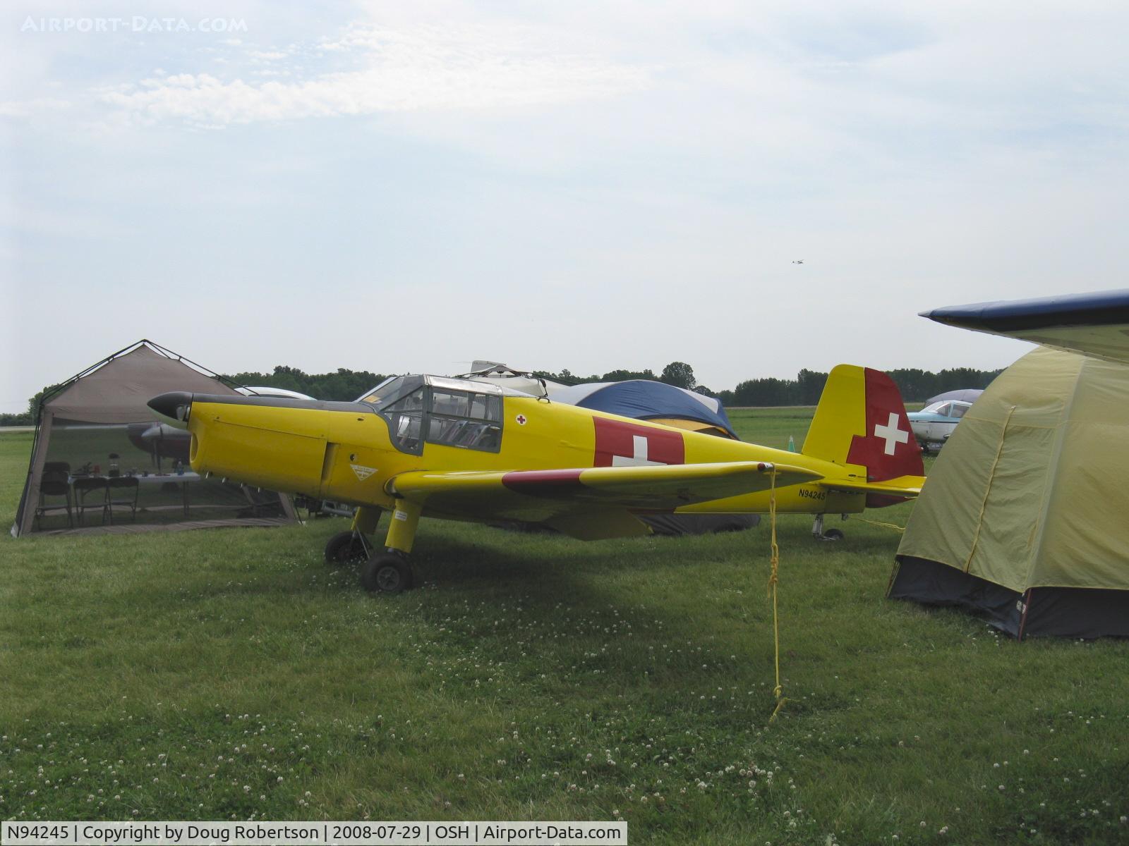 N94245, 1949 Bucker Bu-181 Bestmann C/N 25145, 1949 A. B. Hagglund & Soner BUCKER BU-181 BESTMANN, Walter LOM 332B inverted in-line V-engine 140 Hp or 160 Hp when supercharger engaged, EAA 2008 Classic Outstanding Limited Production Award. Aerobatic-inverted fuel/oil systems. One of just TWO flying!