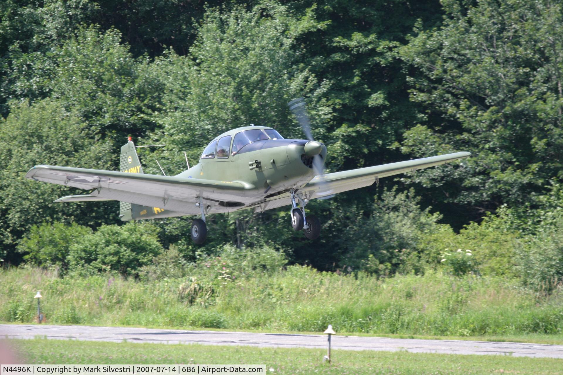 N4496K, 1948 Ryan Navion C/N NAV-4-1496, Stow, MA - Young Eagle Flight