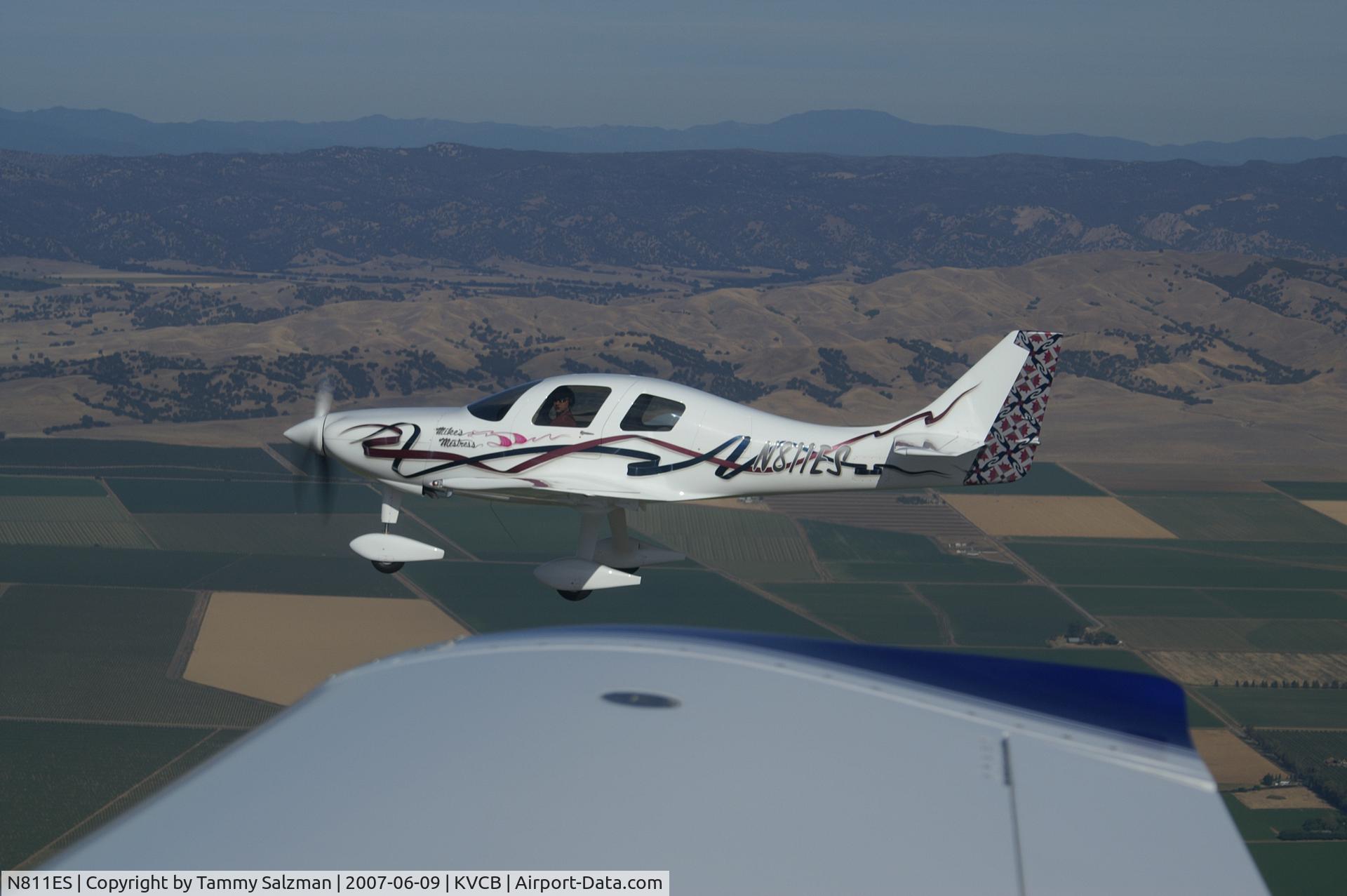 N811ES, 2005 Lancair ES C/N ES-153, Aerial from N91CZ over YOLO CO, CA
