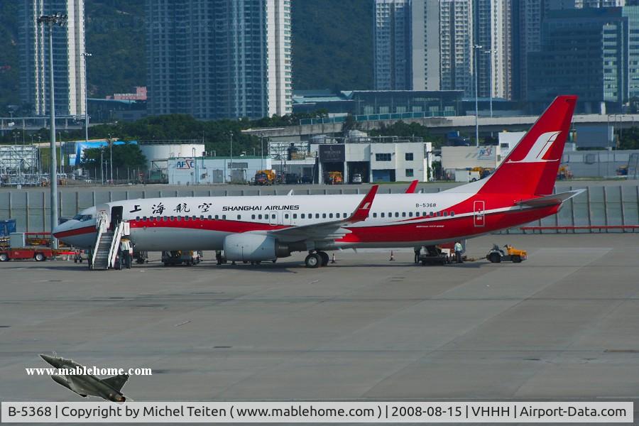 B-5368, 2008 Boeing 737-8Q8 C/N 35273 / 2567, Shanghai Airlines