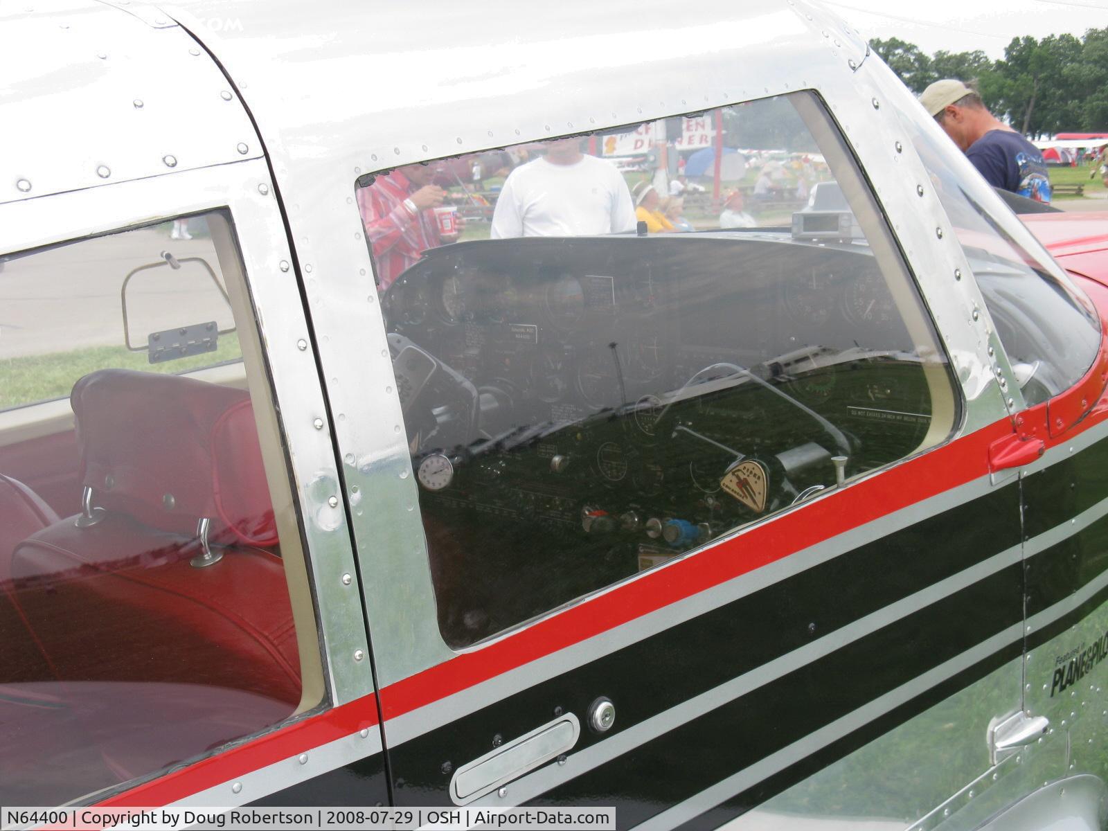 N64400, 1964 Piper PA-24-400 Comanche 400 C/N 26-36, 1964 Piper PA-24-400 COMANCHE, Lycoming IO-720-A1A 8 cylinder 400 Hp, panel & red leather upholstery, cruise speed 213 mph, stall with flaps 68 mph. This Media Superstar is always an attraction.