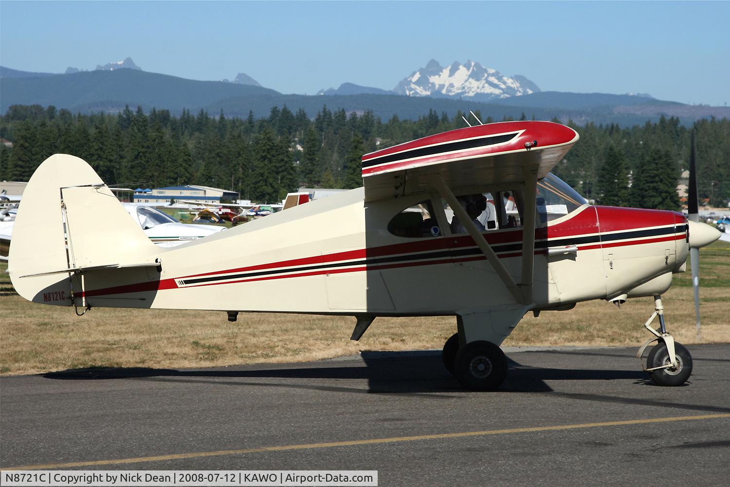 N8721C, 1953 Piper PA-22-135 Tri-Pacer C/N 22-1368, Arlington fly in 2008