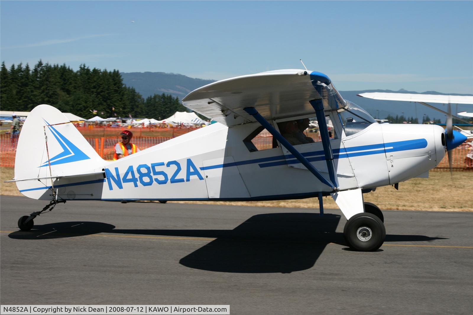 N4852A, 1956 Piper PA-22-150 C/N 22-4005, Arlington fly in 2008