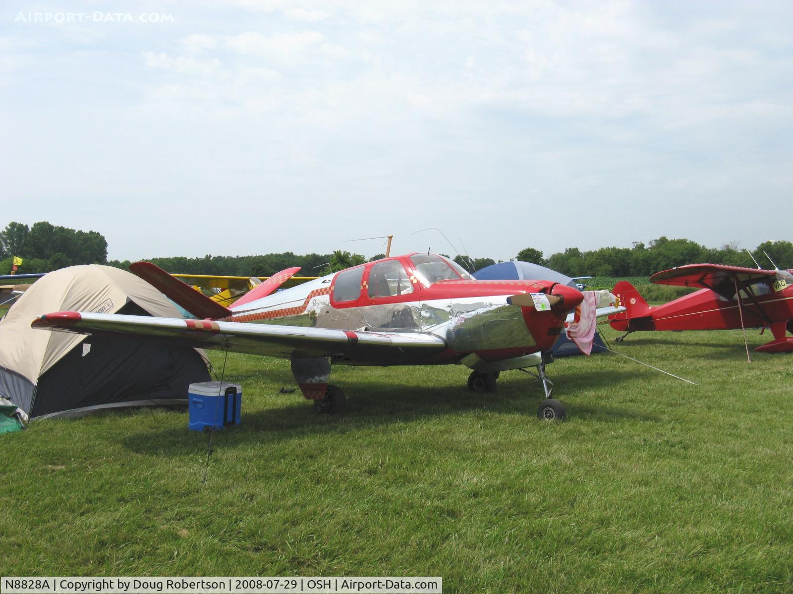 N8828A, 1950 Beech B35 C/N D-2373, 1950 Beech B35 BONANZA, Continental E-225-8 225 Hp upgrade