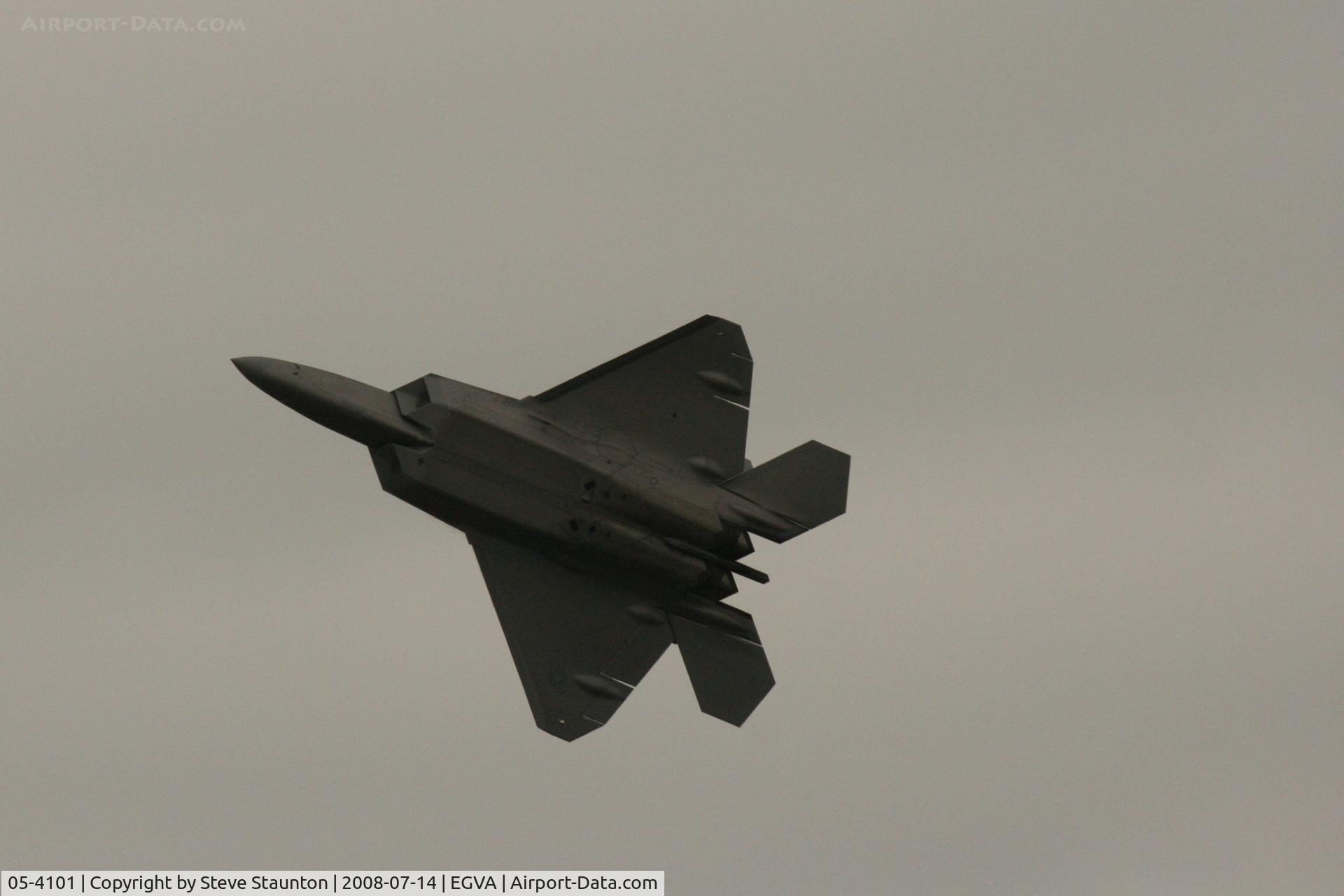 05-4101, 2003 Lockheed Martin F-22A Raptor C/N 645-4101, Taken at the Royal International Air Tattoo 2008 during arrivals and departures (show days cancelled due to bad weather)