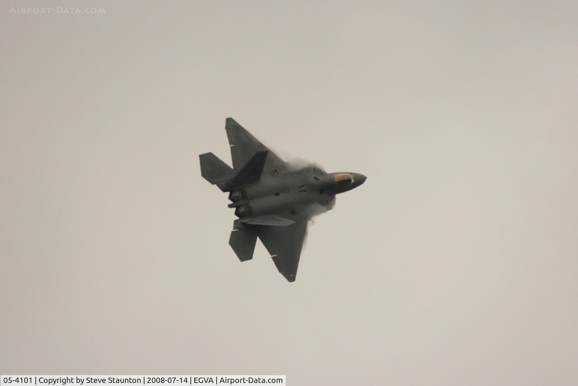 05-4101, 2003 Lockheed Martin F-22A Raptor C/N 645-4101, Taken at the Royal International Air Tattoo 2008 during arrivals and departures (show days cancelled due to bad weather)