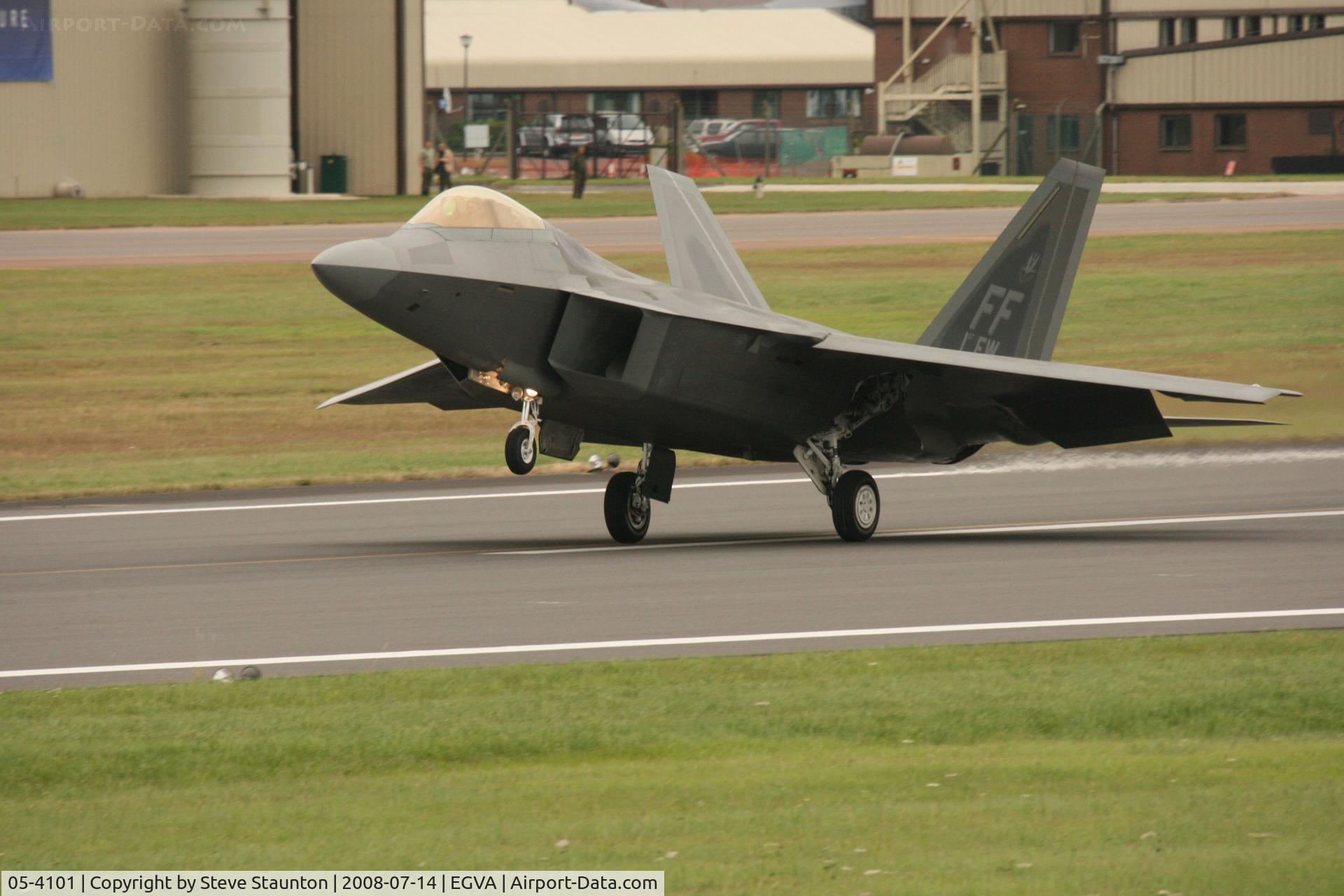 05-4101, 2003 Lockheed Martin F-22A Raptor C/N 645-4101, Taken at the Royal International Air Tattoo 2008 during arrivals and departures (show days cancelled due to bad weather)