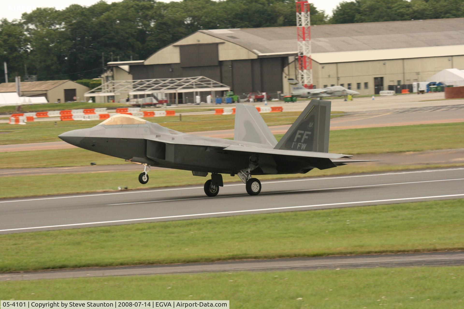 05-4101, 2003 Lockheed Martin F-22A Raptor C/N 645-4101, Taken at the Royal International Air Tattoo 2008 during arrivals and departures (show days cancelled due to bad weather)