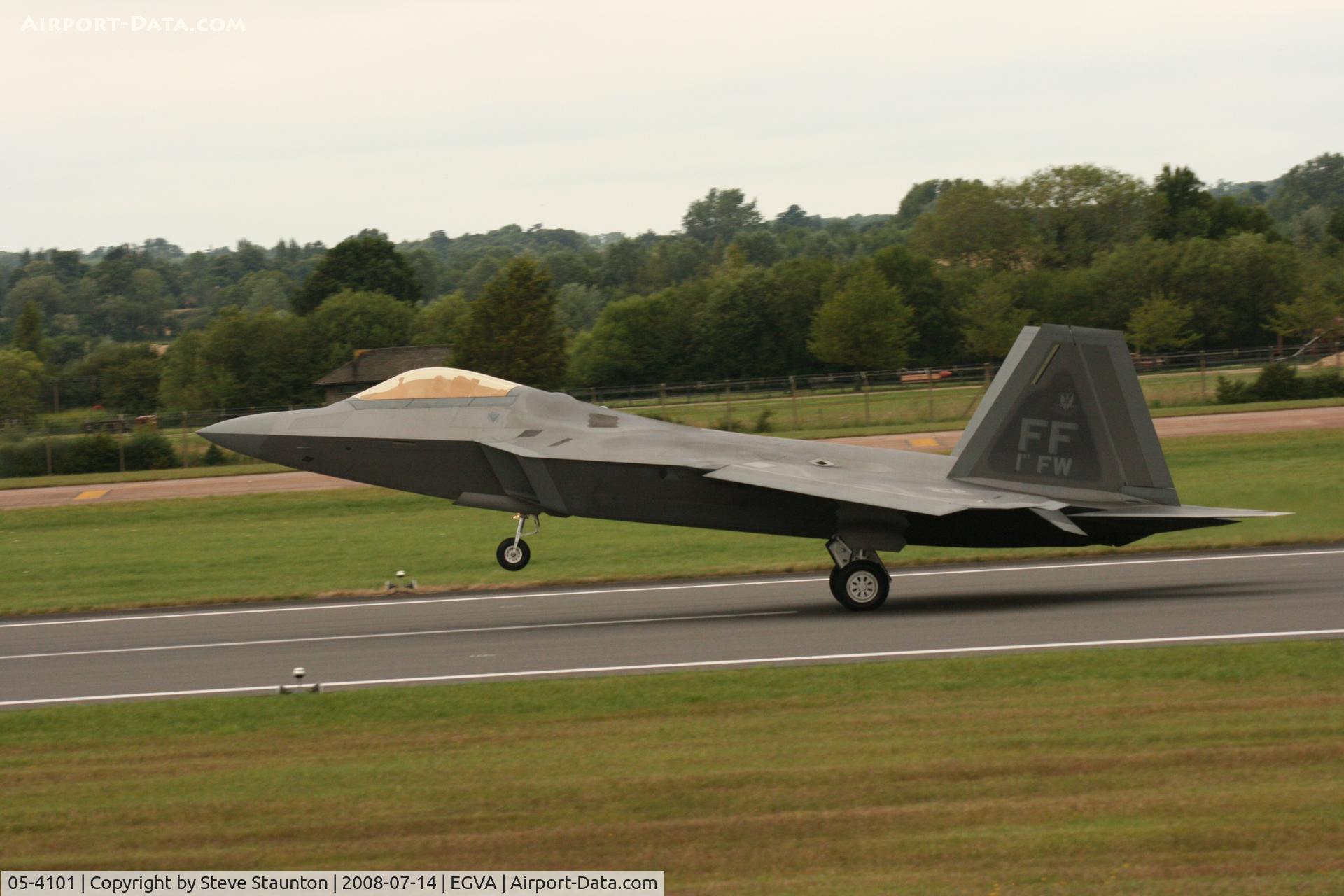 05-4101, 2003 Lockheed Martin F-22A Raptor C/N 645-4101, Taken at the Royal International Air Tattoo 2008 during arrivals and departures (show days cancelled due to bad weather)