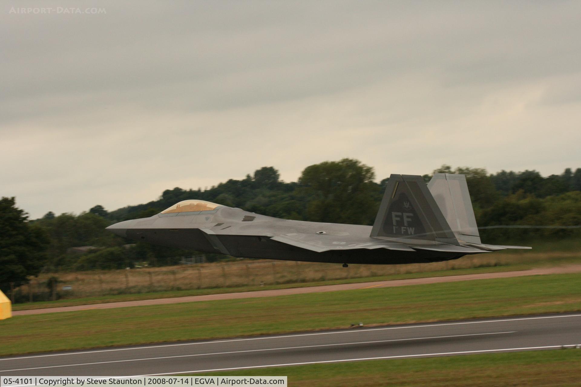 05-4101, 2003 Lockheed Martin F-22A Raptor C/N 645-4101, Taken at the Royal International Air Tattoo 2008 during arrivals and departures (show days cancelled due to bad weather)