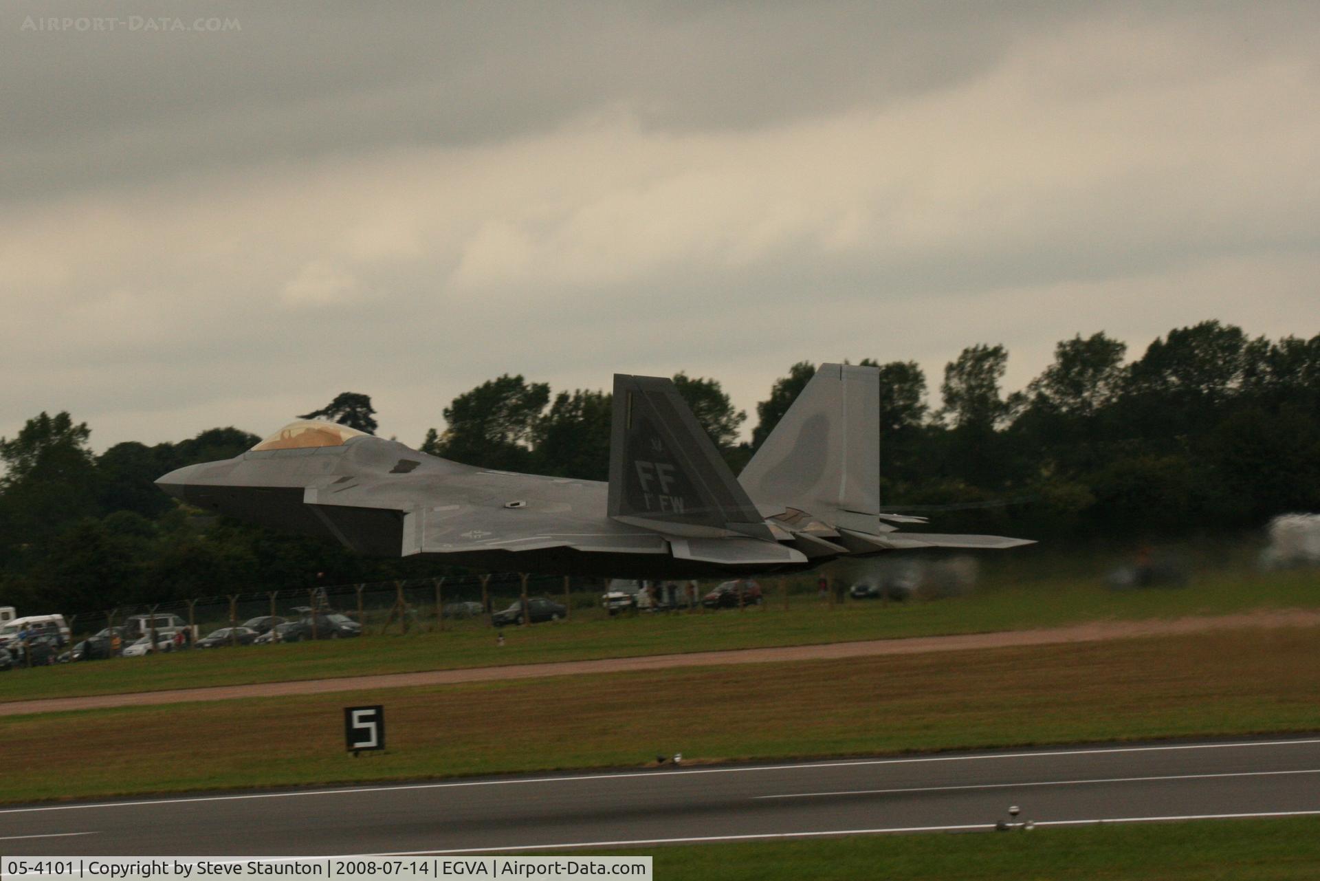 05-4101, 2003 Lockheed Martin F-22A Raptor C/N 645-4101, Taken at the Royal International Air Tattoo 2008 during arrivals and departures (show days cancelled due to bad weather)