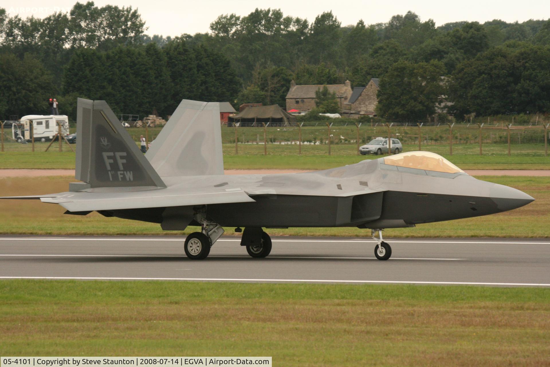 05-4101, 2003 Lockheed Martin F-22A Raptor C/N 645-4101, Taken at the Royal International Air Tattoo 2008 during arrivals and departures (show days cancelled due to bad weather)