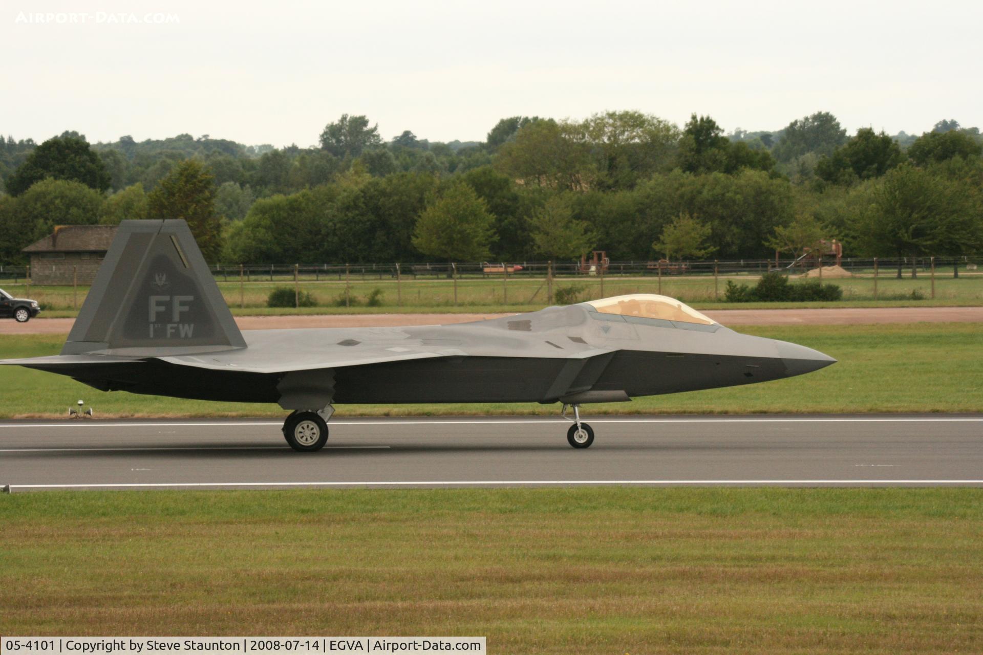 05-4101, 2003 Lockheed Martin F-22A Raptor C/N 645-4101, Taken at the Royal International Air Tattoo 2008 during arrivals and departures (show days cancelled due to bad weather)
