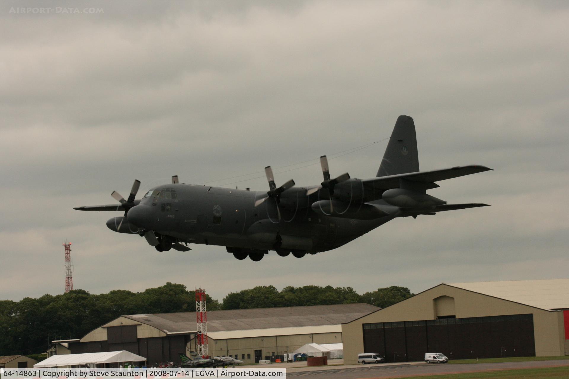 64-14863, 1964 Lockheed HC-130P Hercules C/N 382-4094, Taken at the Royal International Air Tattoo 2008 during arrivals and departures (show days cancelled due to bad weather)