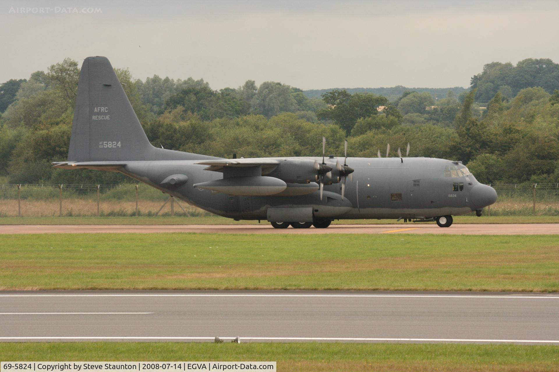 69-5824, 1969 Lockheed HC-130P Hercules C/N 382-4372, Taken at the Royal International Air Tattoo 2008 during arrivals and departures (show days cancelled due to bad weather)