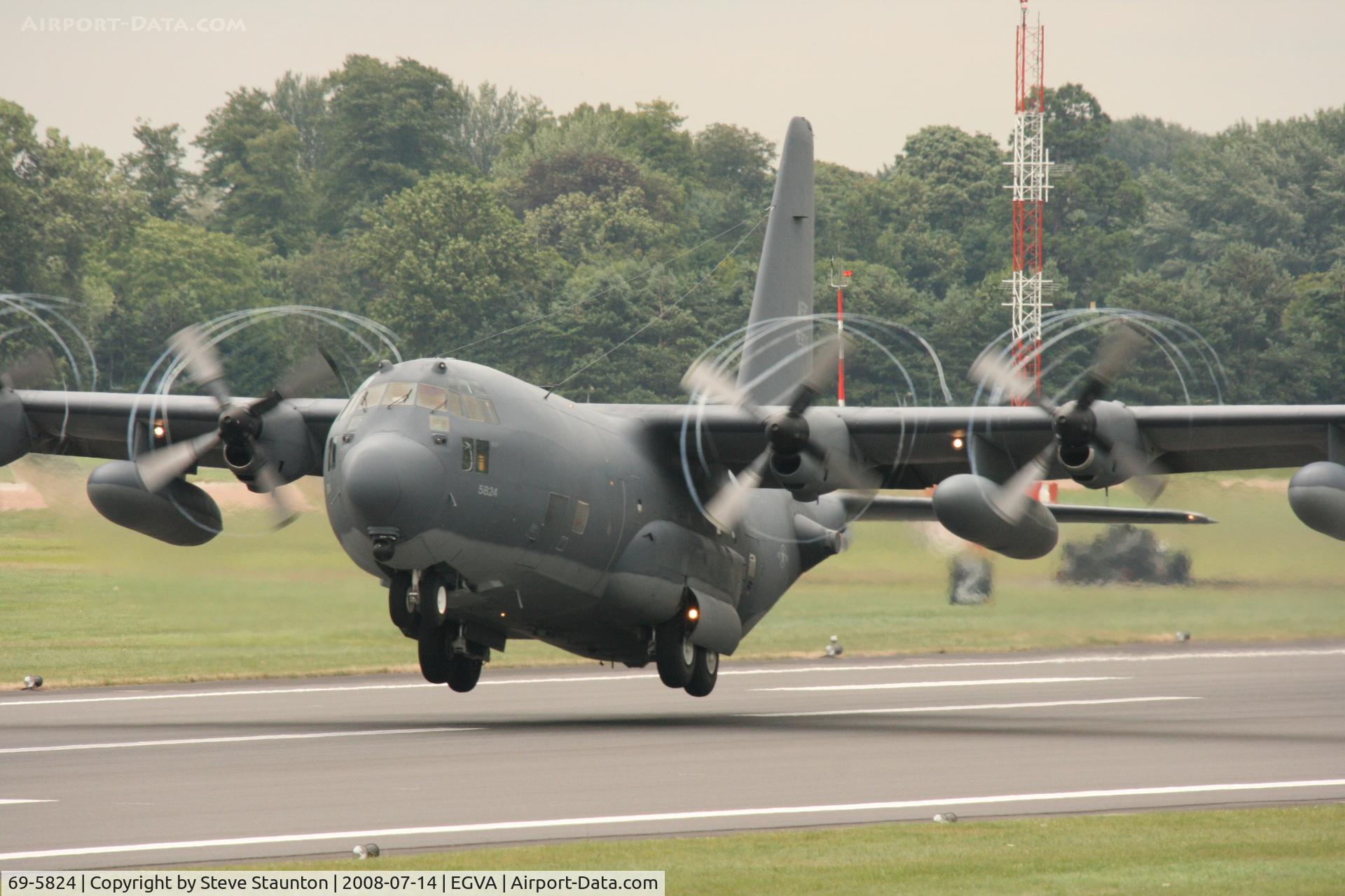 69-5824, 1969 Lockheed HC-130P Hercules C/N 382-4372, Taken at the Royal International Air Tattoo 2008 during arrivals and departures (show days cancelled due to bad weather)