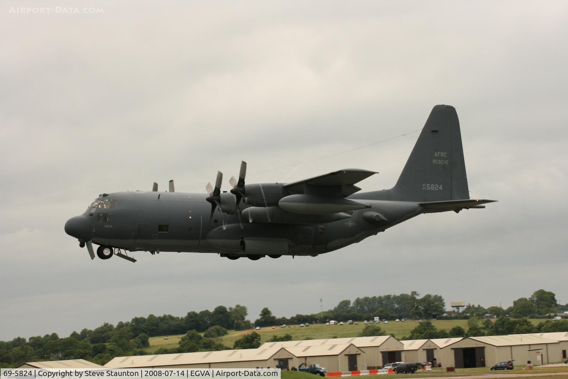 69-5824, 1969 Lockheed HC-130P Hercules C/N 382-4372, Taken at the Royal International Air Tattoo 2008 during arrivals and departures (show days cancelled due to bad weather)