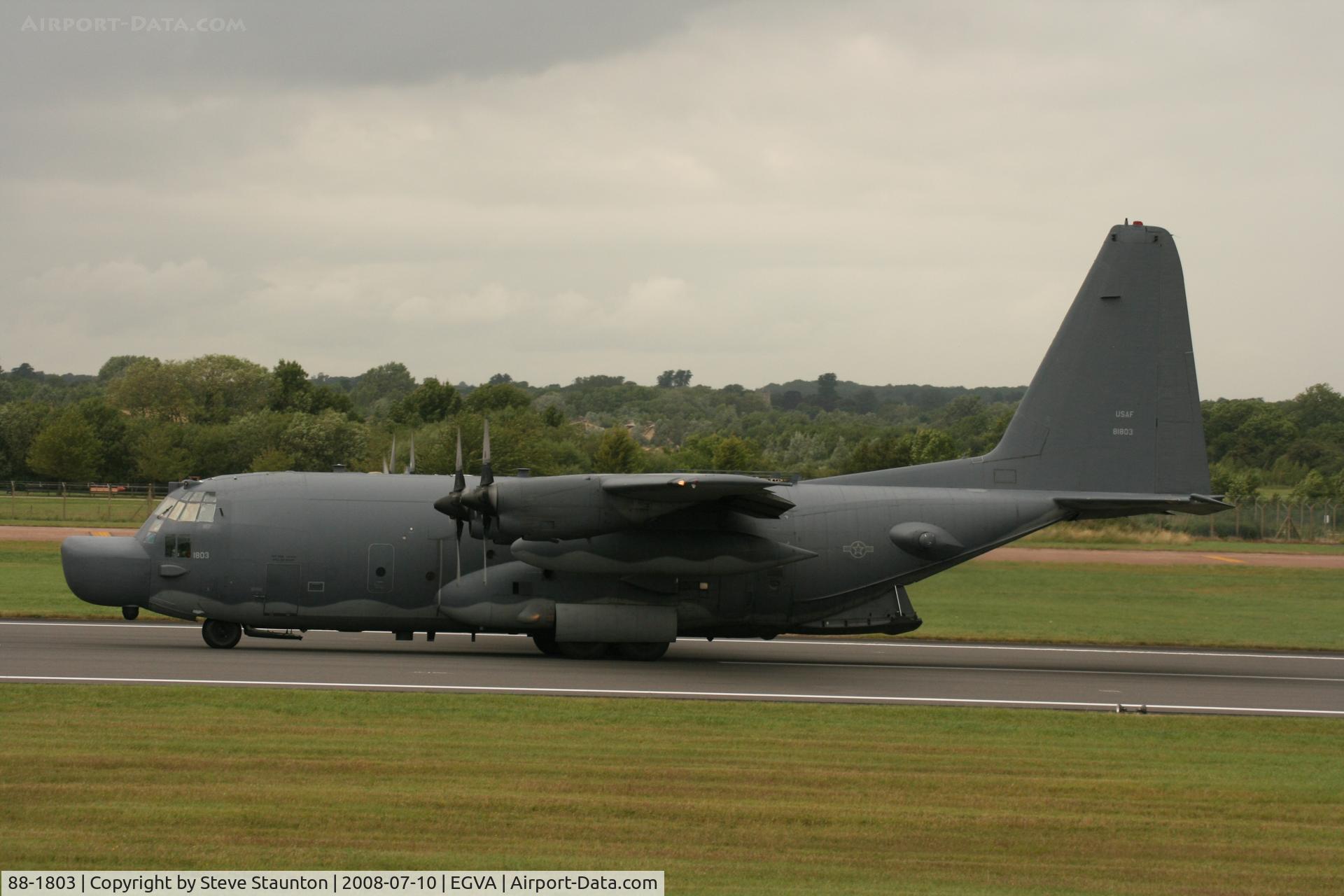 88-1803, 1988 Lockheed MC-130H Combat Talon II C/N 382-5173, Taken at the Royal International Air Tattoo 2008 during arrivals and departures (show days cancelled due to bad weather)