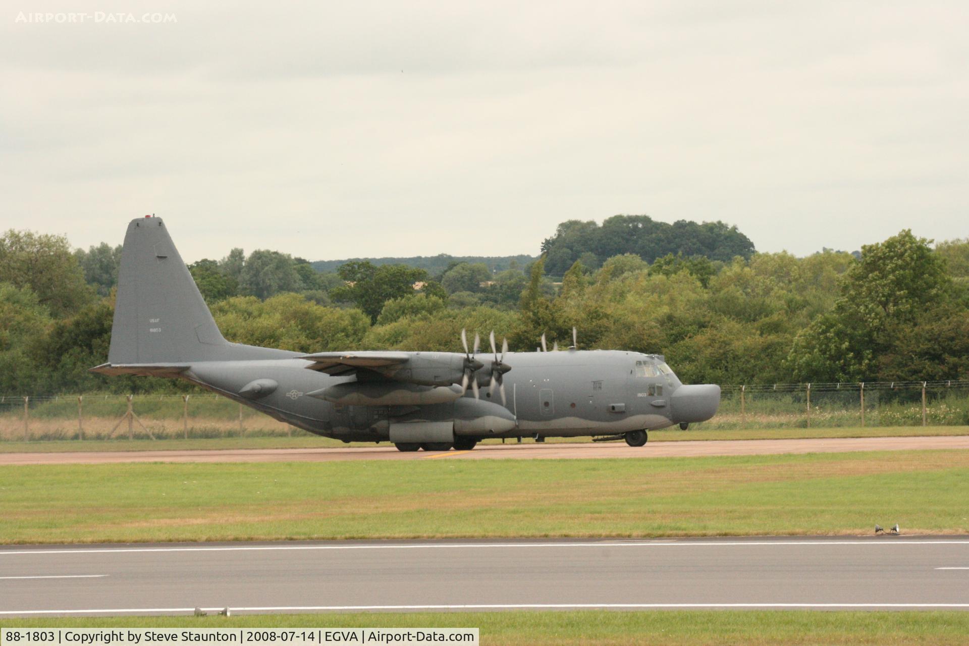 88-1803, 1988 Lockheed MC-130H Combat Talon II C/N 382-5173, Taken at the Royal International Air Tattoo 2008 during arrivals and departures (show days cancelled due to bad weather)