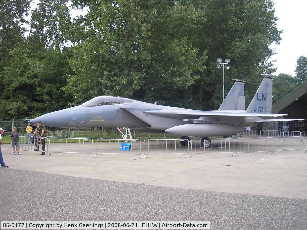 86-0172, 1986 McDonnell Douglas F-15C Eagle C/N 1021/C400, Dutch AF Openday , Leeuwarden AFB , 2008
