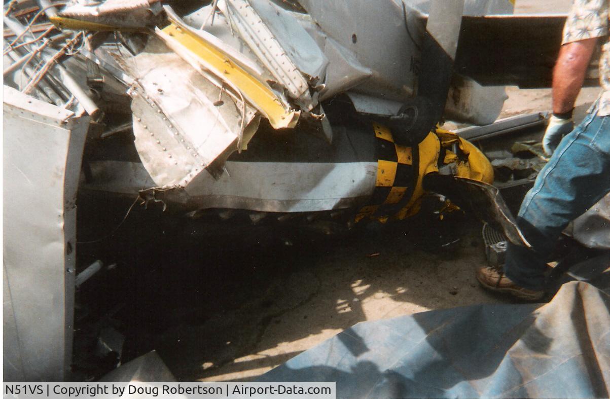 N51VS, 2004 North American S51D C/N 162, Crash Wreckage photo courtesy Mark Schroeder
