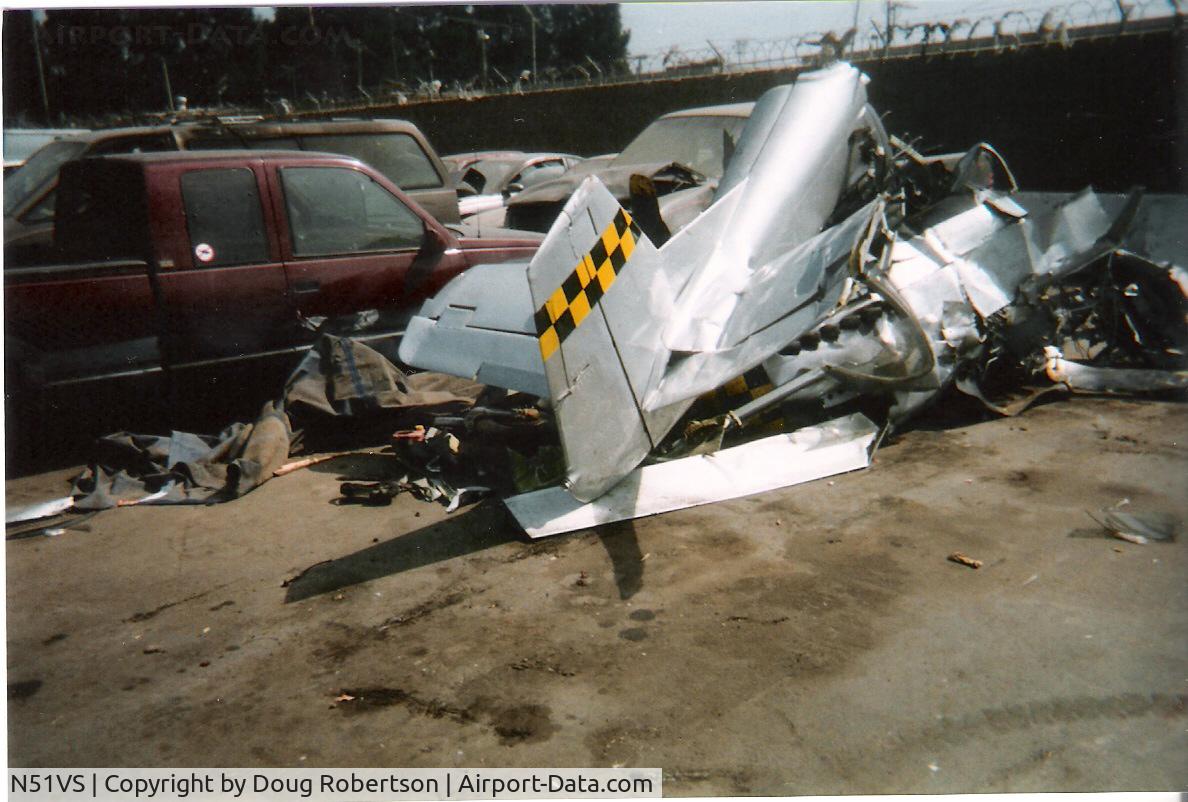 N51VS, 2004 North American S51D C/N 162, Crash Wreckage photo courtesy Mark Schroeder