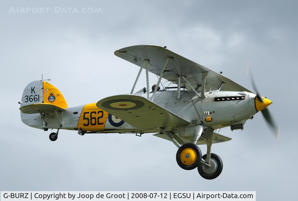 G-BURZ, 1934 Hawker Nimrod II C/N 41H-59890, A rare warbird is this Hawker Nimrod, that has been restored to its original beauty.