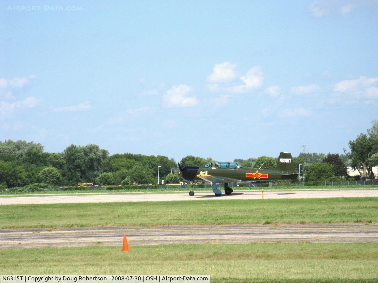 N6315T, 1968 Nanchang CJ-6A C/N 2332045, 1968 Nanchang China CJ-6A, landing roll Rwy 36