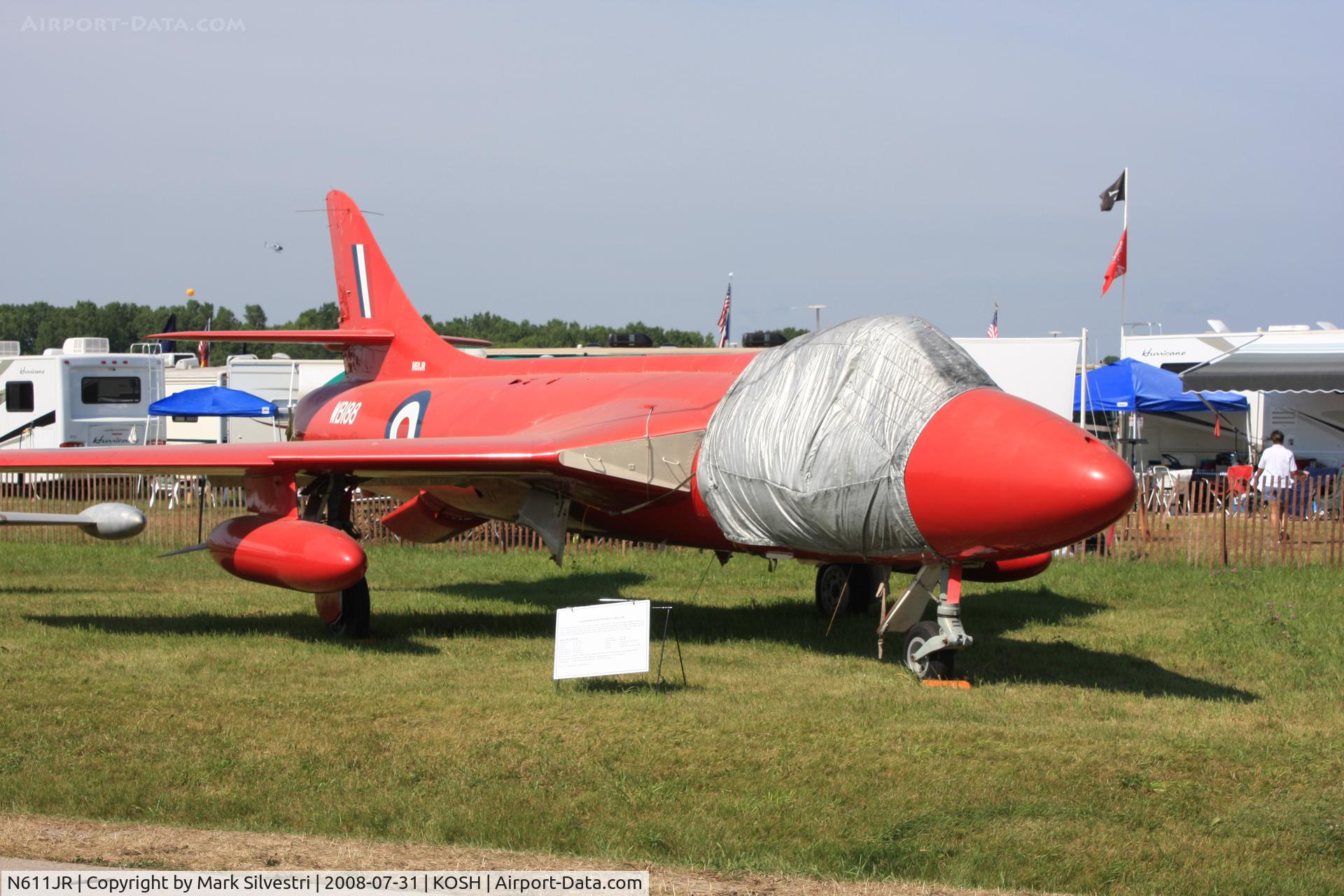 N611JR, 1956 Hawker Hunter F.51 C/N 41H/680277, Oshkosh 2008