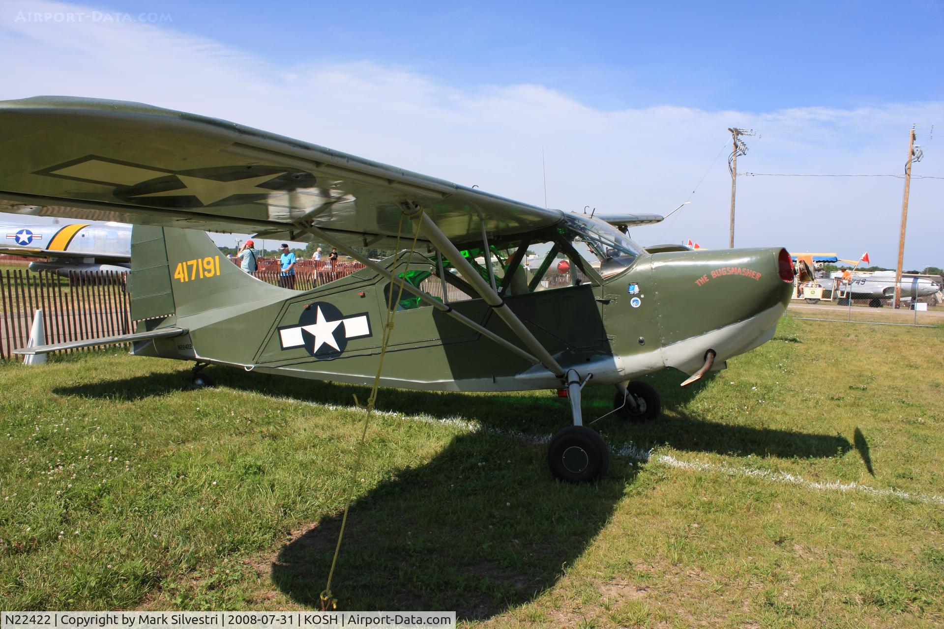 N22422, Stinson L-5B Sentinel C/N 44-17191A, Oshkosh 2008